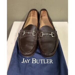Jay Butler Millbank Silver Horse Bit  Power Loafer Mens Sz 11 Dark Brown Leather